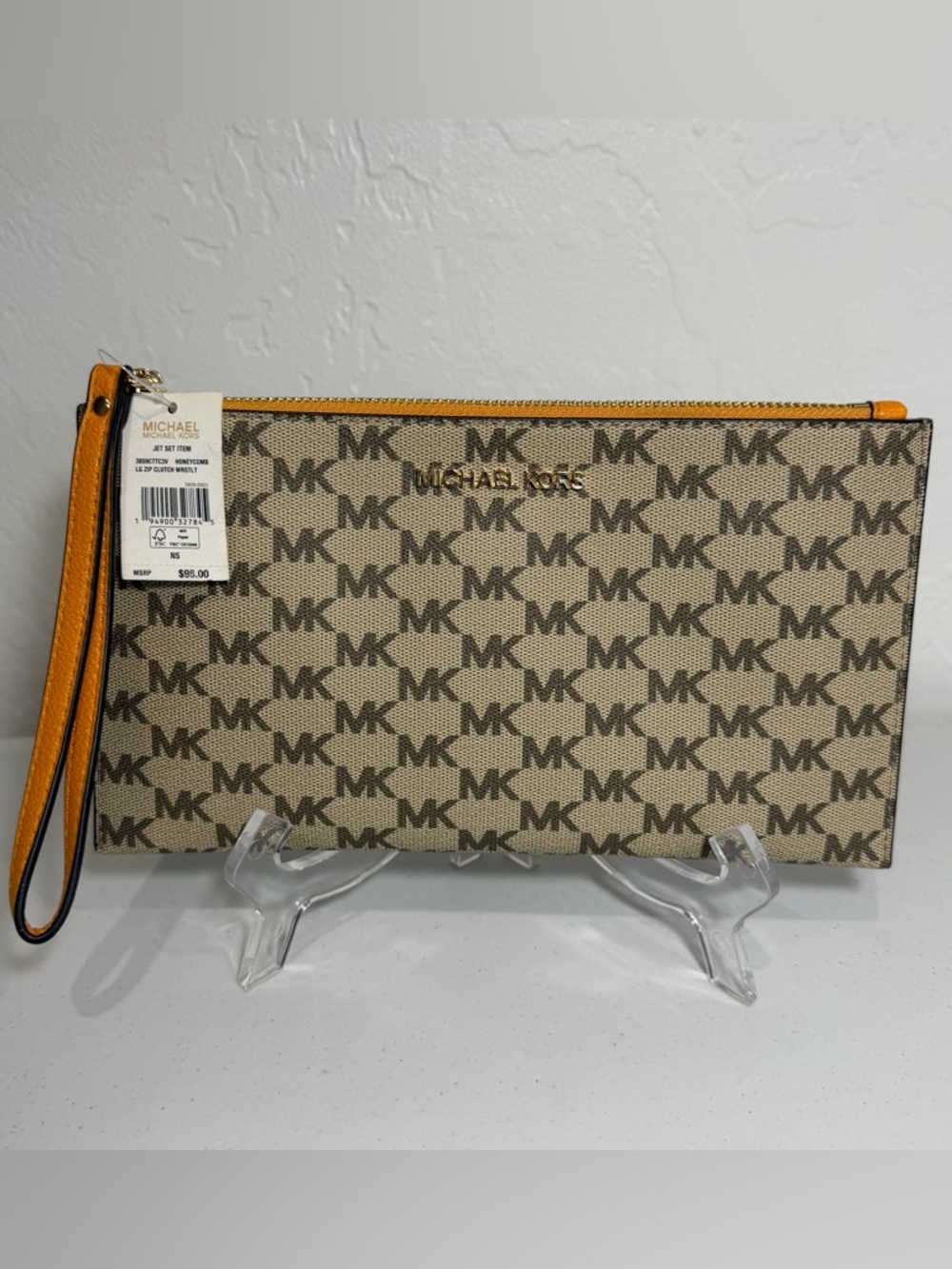Michael Kors Jet Set Large Zip Clutch Wristlet NWT
